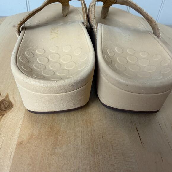 VIONIC Womens Pacific Hightide Platform Sandal Gold Cork Size 5 TVW4895 Comfort - Picture 6 of 14